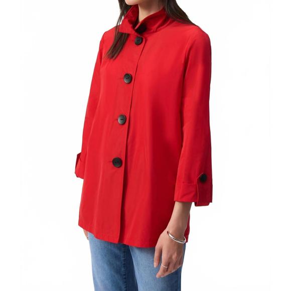 NEW RIBKOFF relaxed fit button closure jacket in red